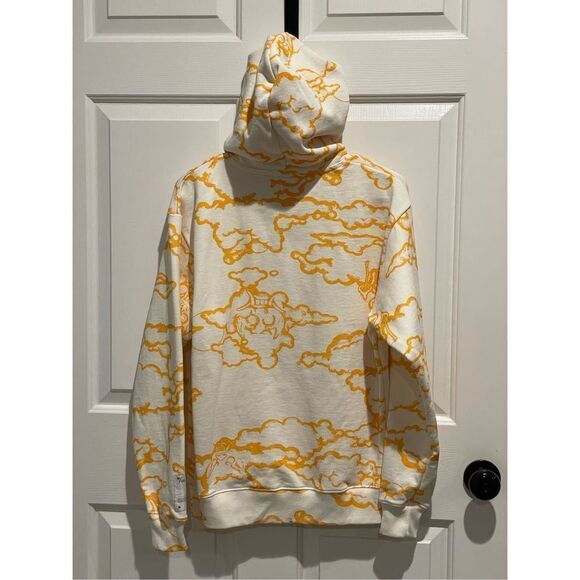NWOT Wasted Collective Good Times Dragon Cloud Monster Yellow Hoodie SMALL USA - Picture 3 of 11